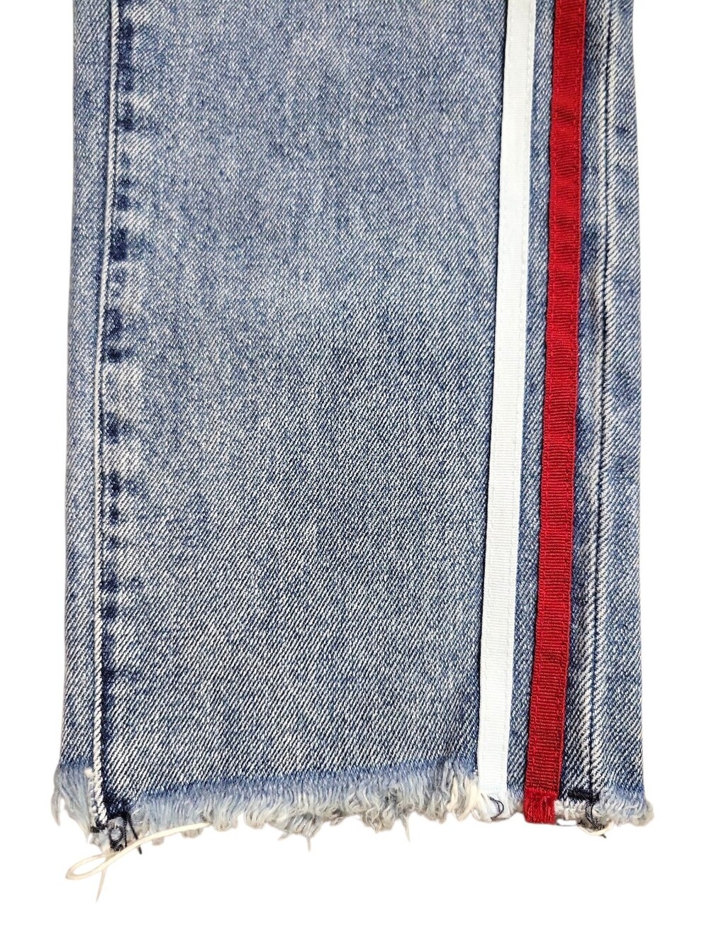 One × One Teaspoon High Waist Baggy Striped Jeans Light Wash Distressed Size 29 - Picture 7 of 15